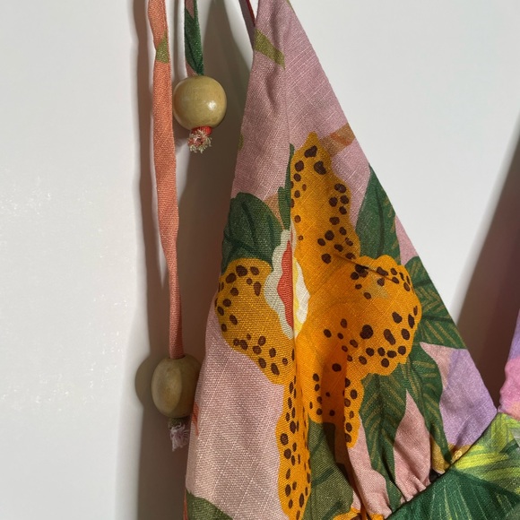 NEW Farm Rio Pink and Purple Tropical Print Midi Dress, Medium M. - Picture 6 of 10